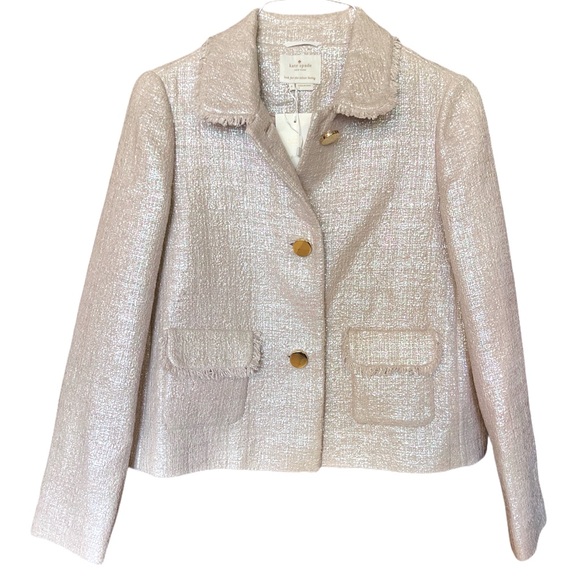 NWT RARE Kate Spade Aurora Borealis Vegas Collection Iridescent Tweed Jacket - Picture 5 of 9